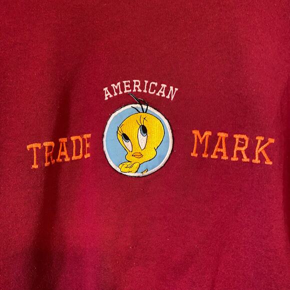 Looney Tunes Tweety XL Red Sweatshirt Vintage Pullover Long Sleeve Top Shirt - Picture 3 of 6